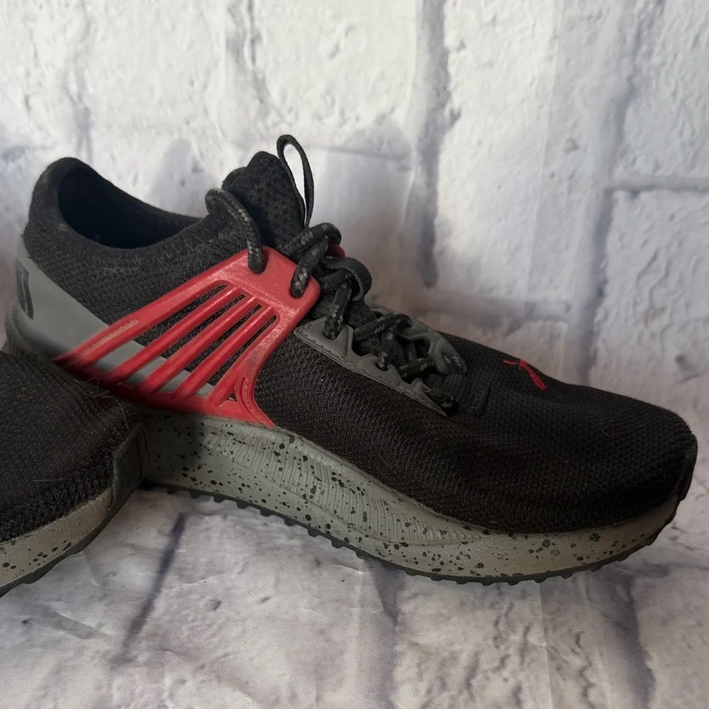 Puma Black and Red Athletic Sneakers